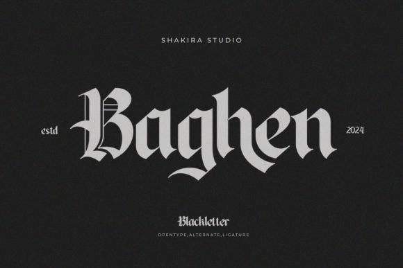 Baghen: Embrace the Timeless Charm of an Old English Blackletter Font