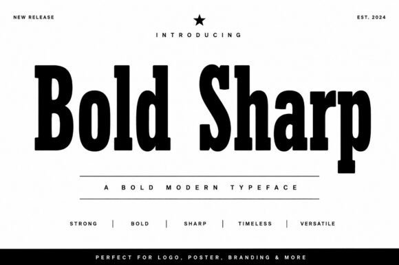 Bold Sharp – Modern Editorial Serif Font for Unmistakable Impact