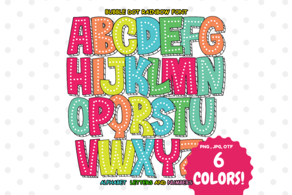 Bubble Dot Rainbow: A Vibrant Color Font for Creative Expression