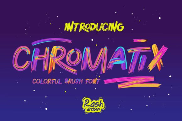 Chromatix: A Bold, Colorful Brush Font for Creative Expression