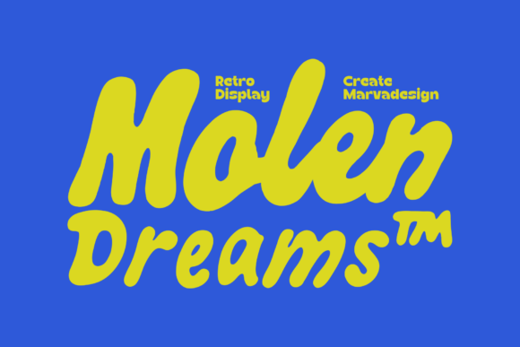 Molen Dream: A Bold, Playful Display Typeface