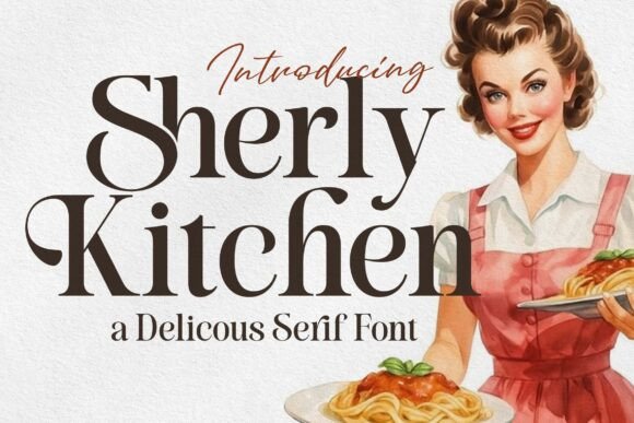 Sherly Kitchen: A Vintage-Inspired Font for Timeless Design