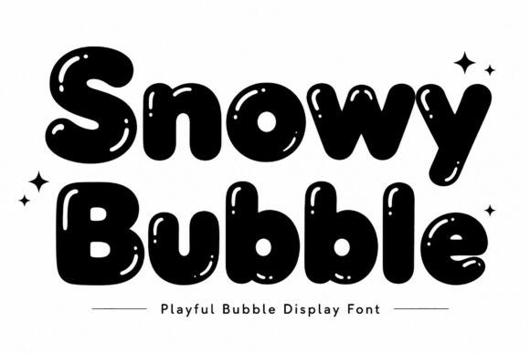 Snowy Bubble: A Playful Winter Font for Festive Design