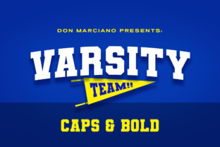 Varsity Team: A Bold Display Font for School Spirit and Modern Design
